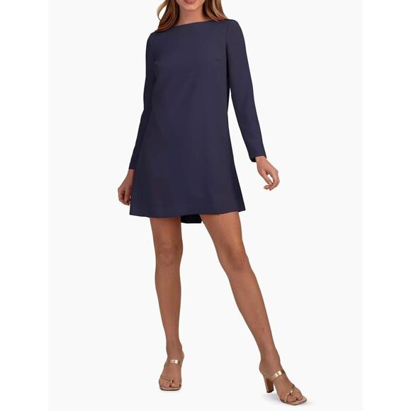 Trina Turk Lavaliere Dress Navy 2 NWT $248 - Picture 2 of 6